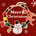 圣诞狂欢【XL0268】圣诞节礼物 可爱雪人小鹿彩球圣诞树短项链