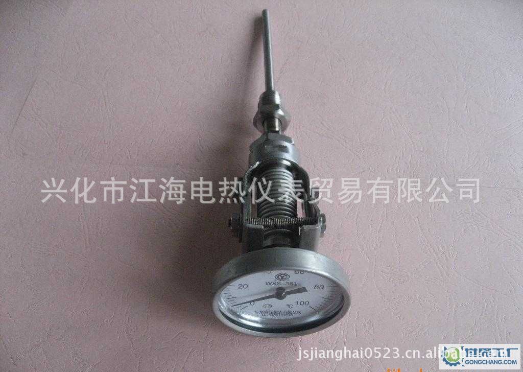 江苏不锈钢双金属温度计 工业指针型温度计 固体膨胀式温度计