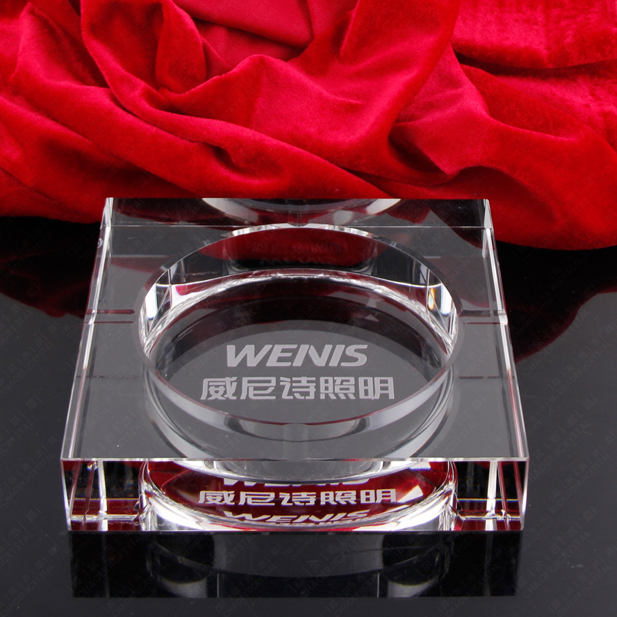 精美礼品 高档水晶烟灰缸,浦江厂家定制,可刻logo~~k9