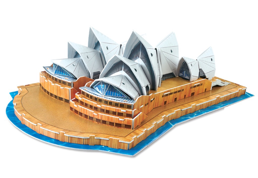 3d立体拼图拼板 纸模型 环保材质 纸魔世家 悉尼歌剧院