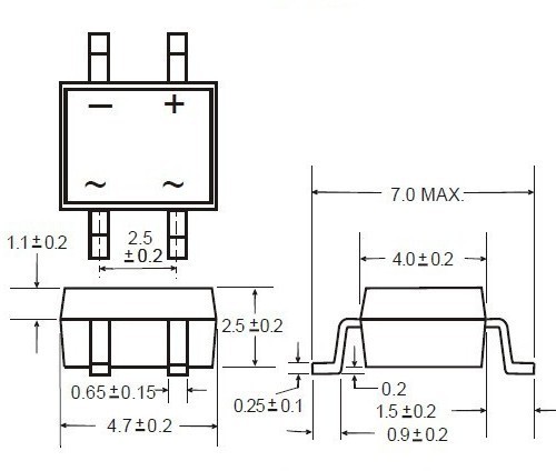 特价供应贴片整流桥 桥堆mb6s mb6f sop4 1a 600v 全新现货