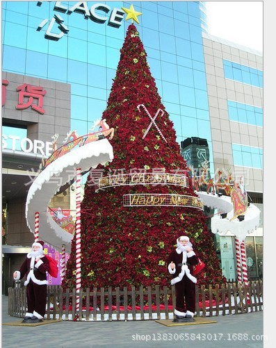 【大型商场酒店 饭店圣诞场景 大型圣诞节装饰