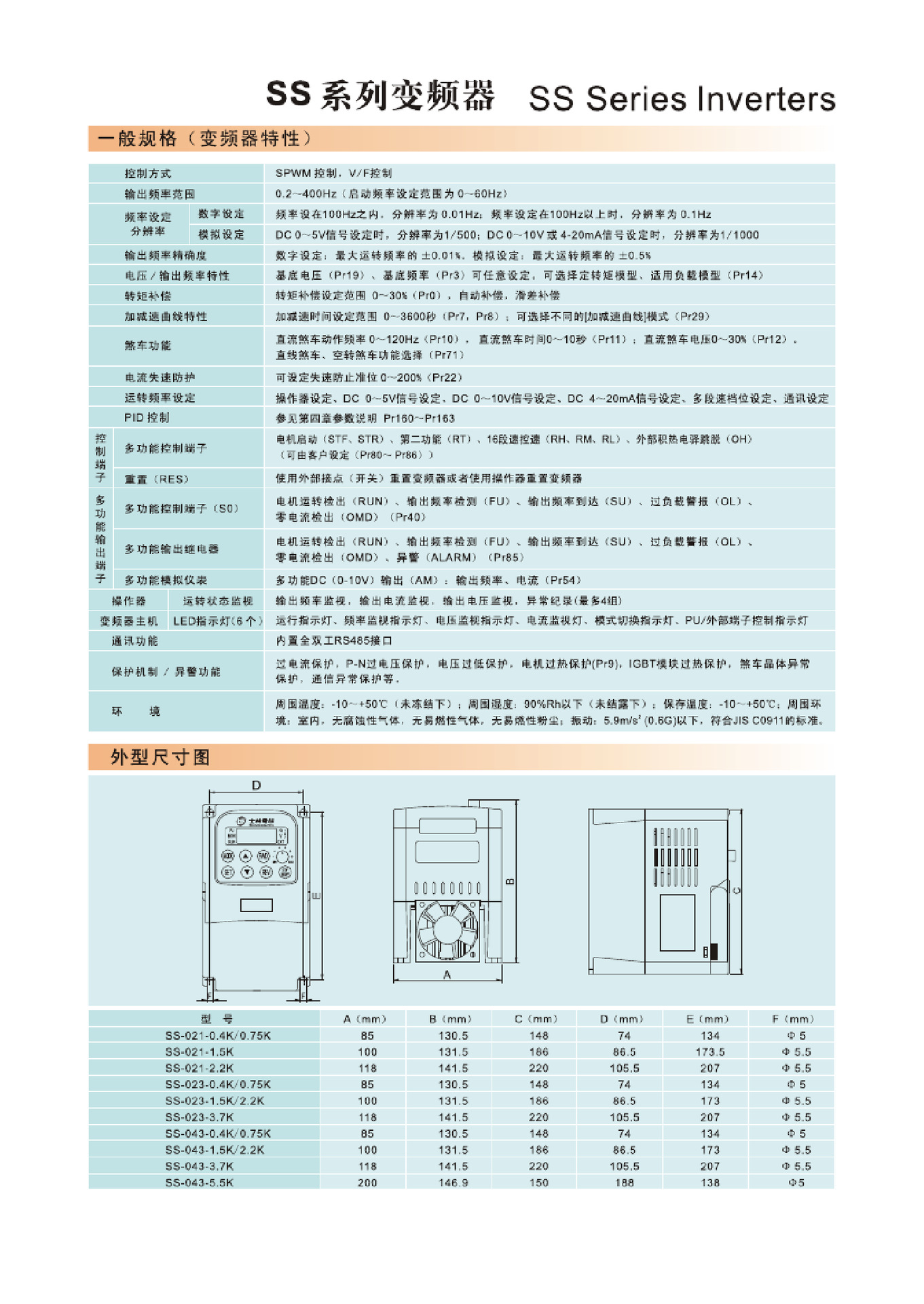 供应士林变频器 ss 043-2.2k 买工控真品就到明扬工控