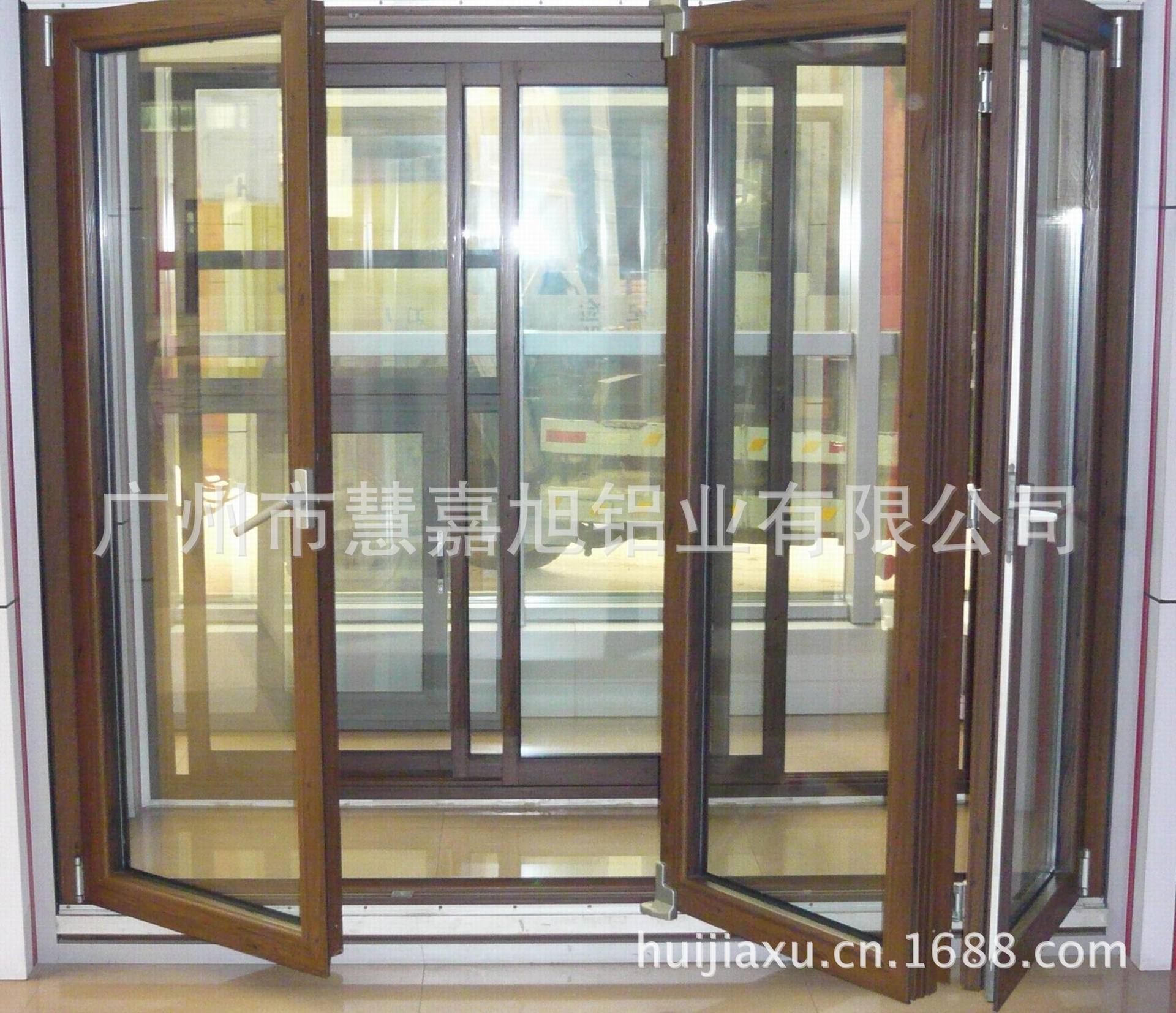 【广州出口定制铝合金门窗 阳台折叠窗 来图定