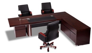 供应优质实木老板大班桌，定做木皮办公台厂家直销直经理桌