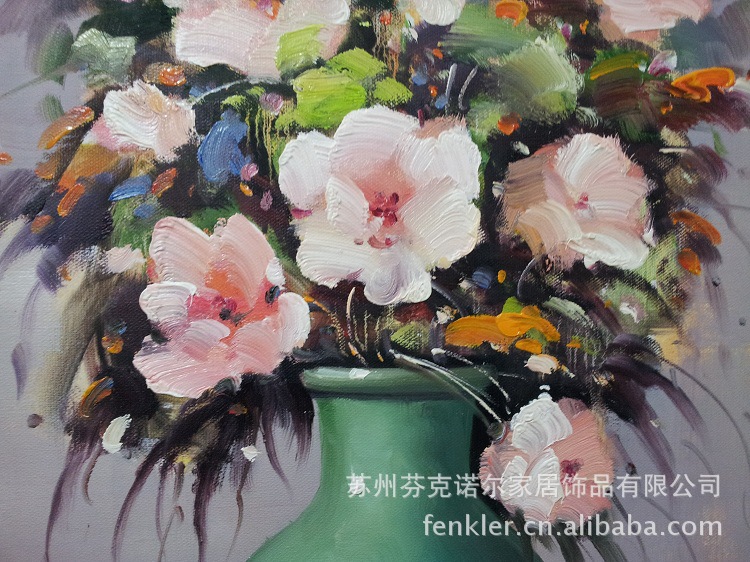 【原创】油画批发纯手绘油画客厅餐厅酒店装饰画 现代静物花卉图片_12