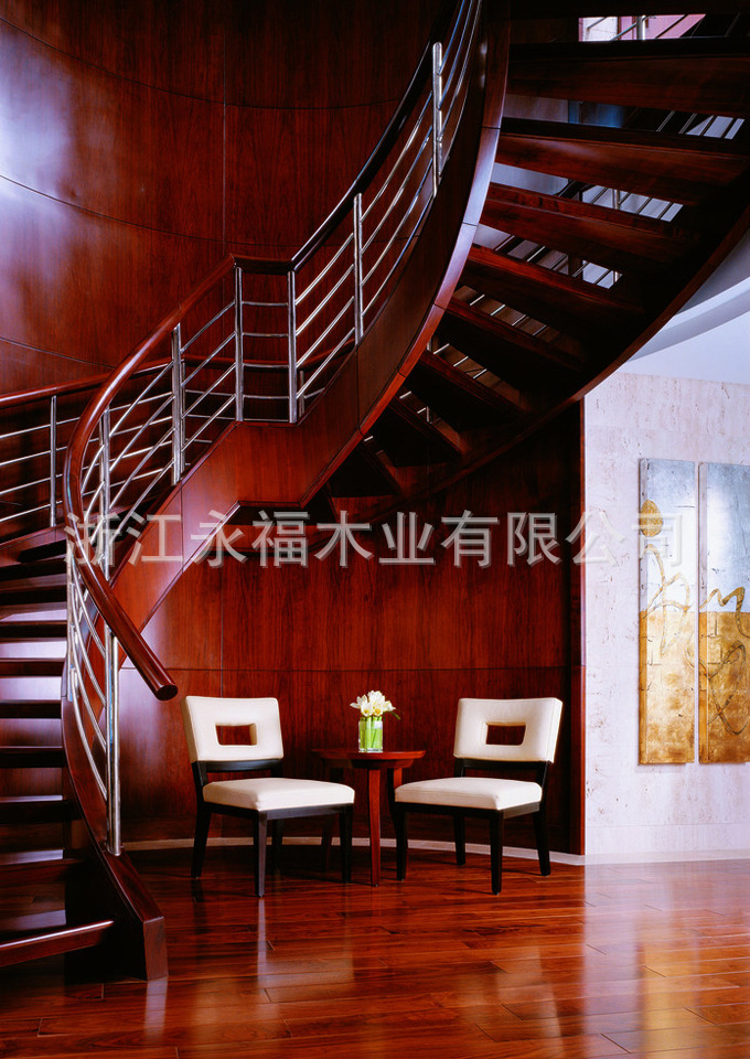 【实木插座楼梯楼梯别墅上虞绍兴定做定制家用标准高度别墅车库图片