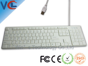 深圳厂家电脑外设店苹果电脑有线键盘 白色巧克力键盘批发