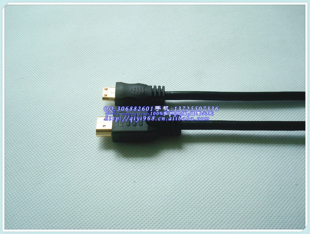 【Mini HDMI转HDMI线 1.3版 平板电脑线 迷你