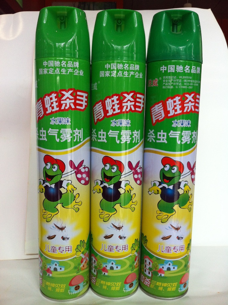 中国驰名品牌—胜威750ml气雾杀虫剂(青蛙水果味)儿童专用