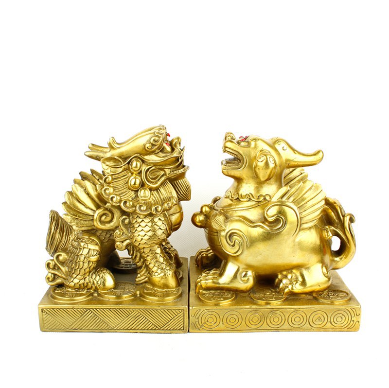 厂家直销纯铜貔貅摆件雌雄公母貔貅摆件大号500元一对小号130元对