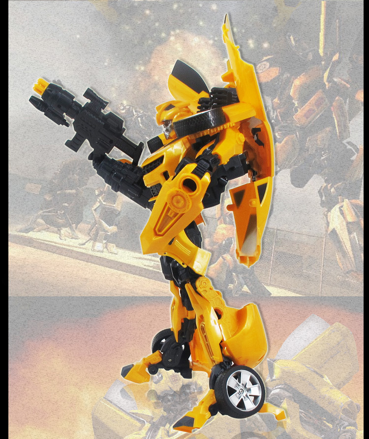 玩具领袖版大黄蜂组合 42CM变形声光机器人图