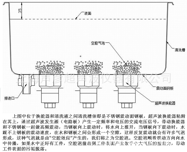 超声波清洗机10l500w三面超声发射方式非标超声波清洗机