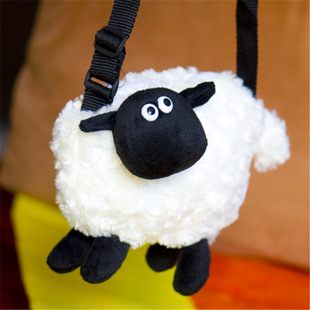 毛绒玩具卡通肖恩羊背包儿童动物双肩包春游书包玩具小包包