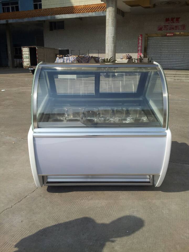 冰淇淋玻璃展示柜 双层钢化玻璃 带除雾线自动除霜的冰激凌展示柜