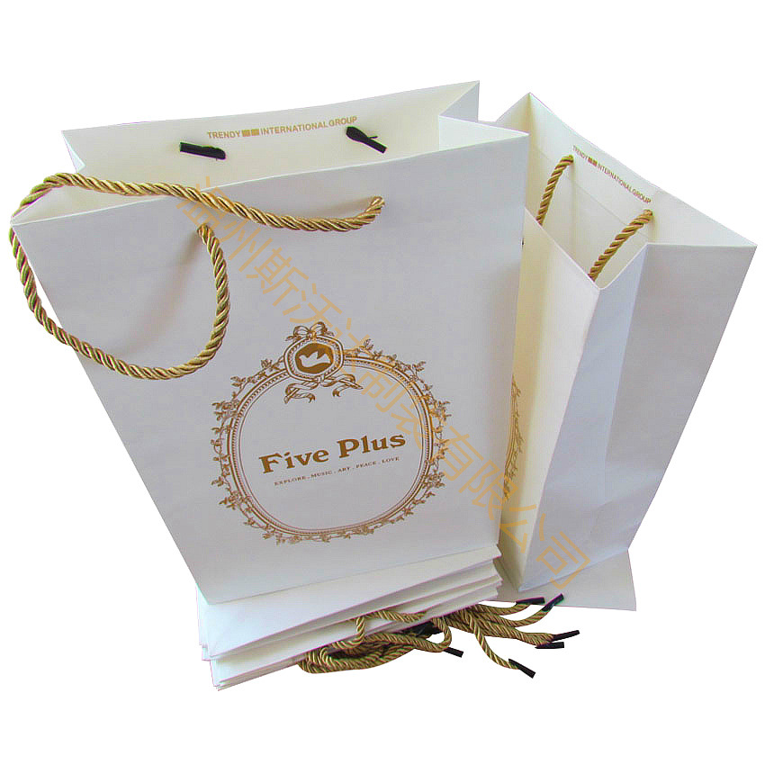 小号新款5 手提袋批发 fiveplus纸袋现货 欧时力购物袋 低价处理