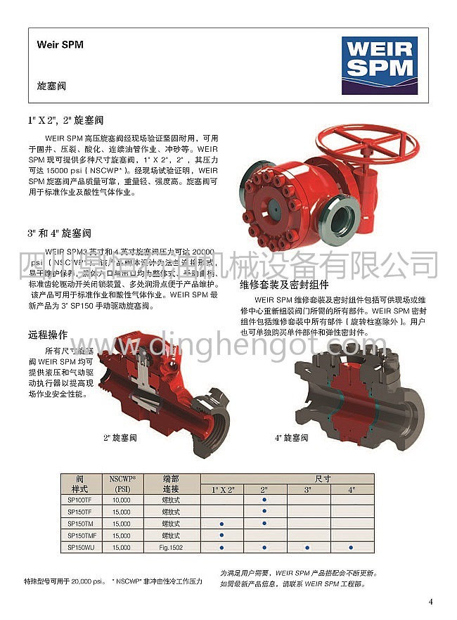 SPM旋塞阀总成1