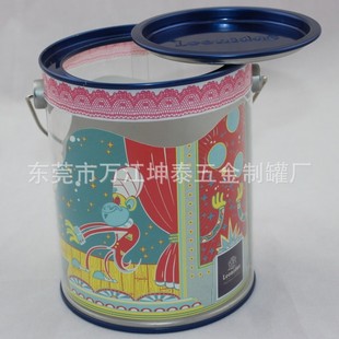 白铁皮PET铁桶包装桶定做马口铁PVC圆形桶 金属糖果桶 镀锌小铁桶
