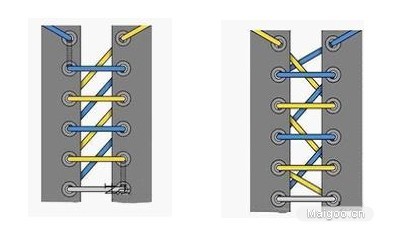 皮鞋鞋带系法