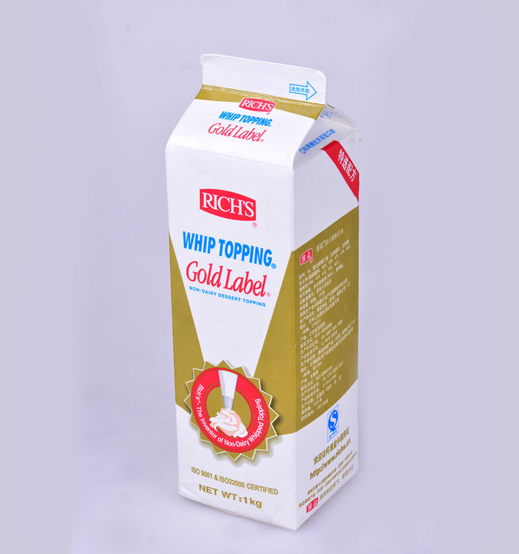 金钻植脂奶油 鲜奶蛋糕裱花奶油 1l 12瓶/箱   【 配料】鲜牛奶,乳脂
