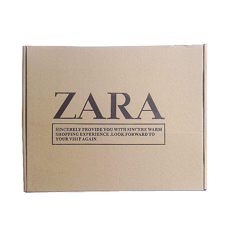 zara标志印字高档飞机盒快递服装纸盒外包装一次性消费不退换