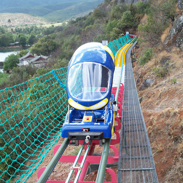 供应alpine coaster 旱地雪撬 德国威岗管轨式不锈钢滑道 轨道车