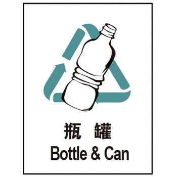 【博尔杰城市生活垃圾分类标识 瓶罐 中英文 国