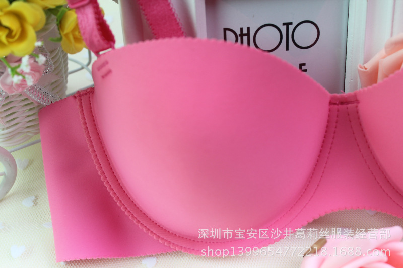 产品详情 -厂家直销光面一片式无痕内衣女隐形文胸聚拢薄款小胸少女