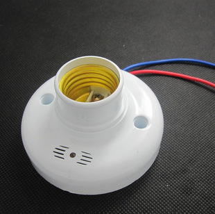 节能罗口型声光控灯座/声控灯头/250V60W感应灯头/声光控灯头