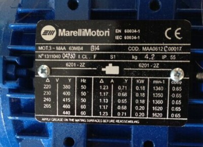 优势供应意大利marellimotori(马拉利)电机型号maa112s4