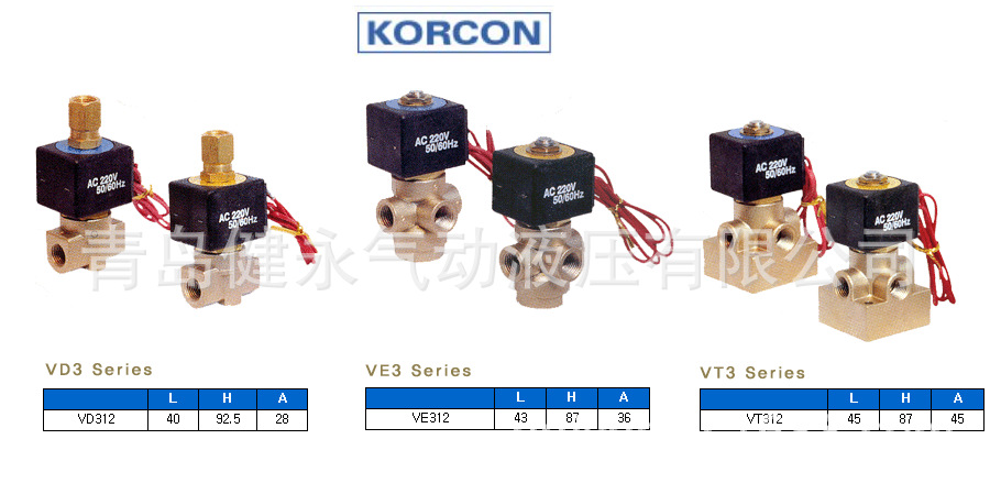 korcon 三通电磁阀