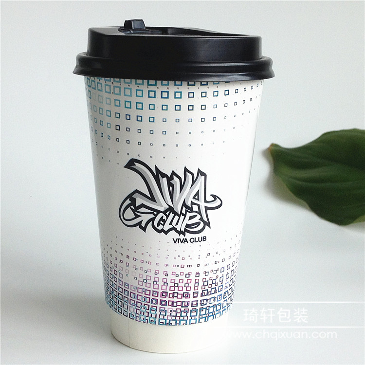 【上海纸杯厂家500ML定做个性DIY奶茶纸杯\/豆