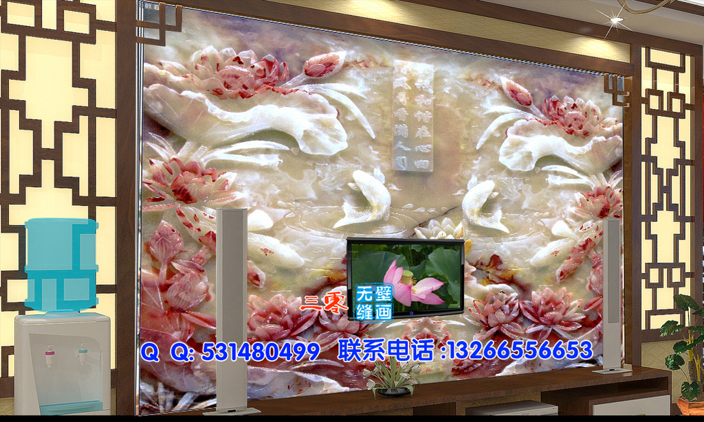 【个性壁画定制 3d立体浮雕纸 电视背景墙纸客