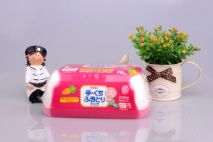 日本进口贝亲（Pigeon）手口专用清洁湿巾70枚（盒装）