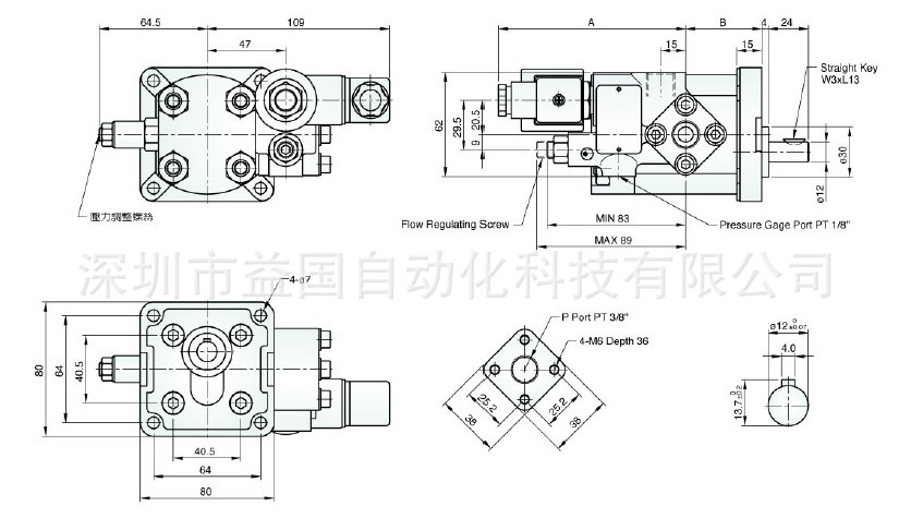 【PR2-V2064齿轮泵附升降阀 HYDROMAX品