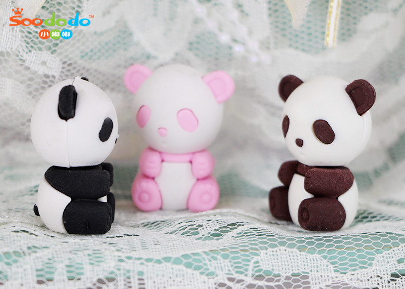 【【小嘟嘟】 OEM卡通韩国熊猫创意橡皮 厂家