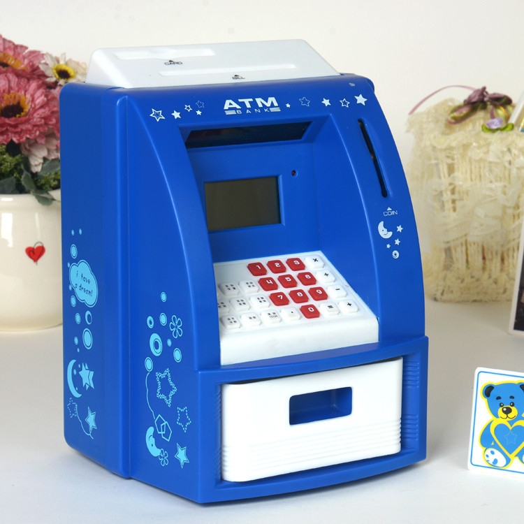 【卡通儿童玩具创意语音ATM存钱罐存取款机