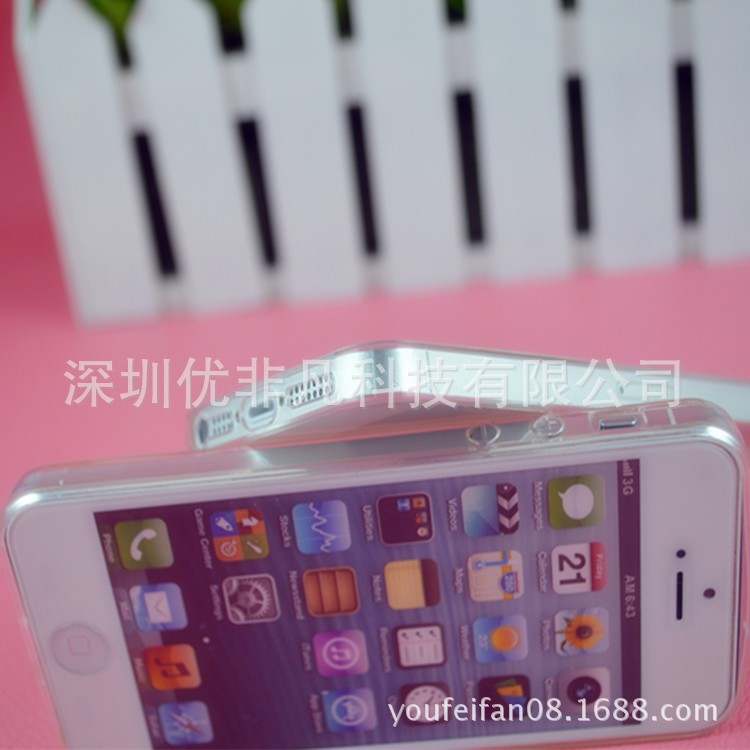 【iphone5超薄透明TPU手机壳 0.6mm厚TPU手