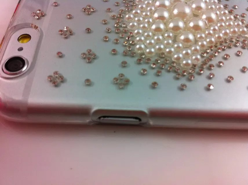 【iPhone 64.7寸透明水钻手机壳 苹果超薄镶钻