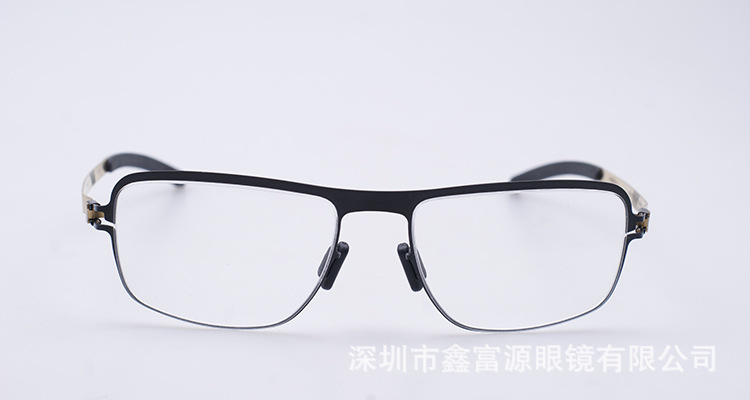 【男士金属近视眼镜框架批品牌无框光学眼镜框