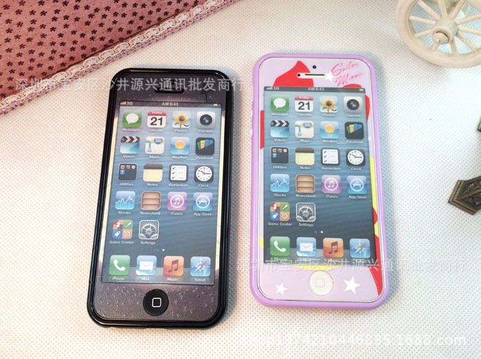 【RJ浮雕彩膜 夜光苹果5s贴纸iphone4保护膜4