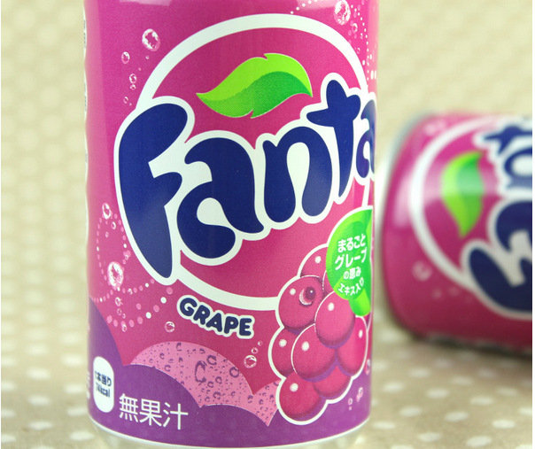 日本进口食品fanta芬达珍藏版葡萄汁 迷你型葡萄味汽水饮料