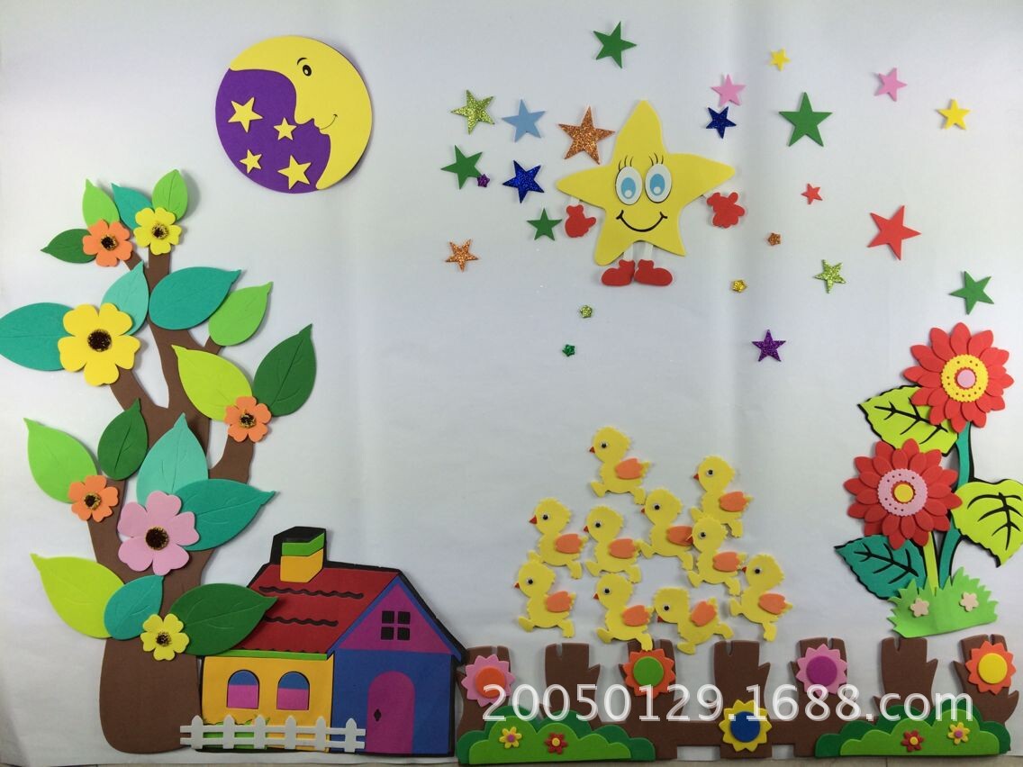 【幼儿园教室墙面布置环境装饰材料用品批发*