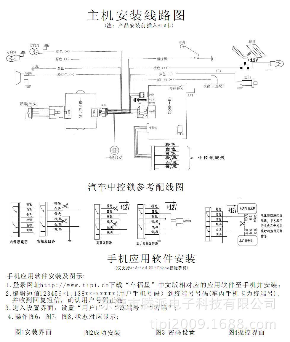 手机远程控制,一键启动智能升窗改装gps