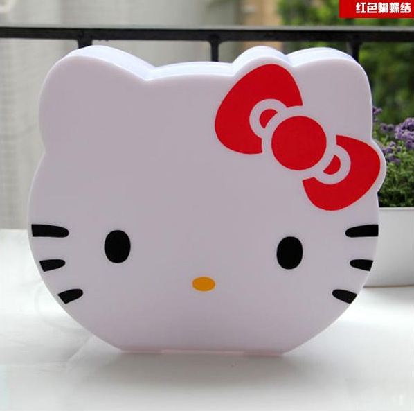凯蒂猫 超可爱猫头台灯 夜灯 卡通床头灯 带储钱罐 二合一