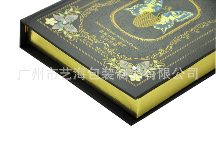 专业订做高档化妆品面膜盒 烫钻书型面膜盒定做 品牌化妆品盒加工图片