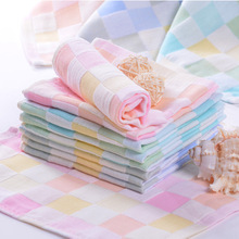 Bông đôi gạc nhỏ khăn vuông nhỏ trẻ em khăn bé khăn tắm hút Hanjin logo có thể được tùy chỉnh Khăn sợi