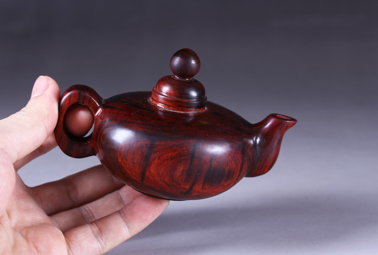酸枝木茶壶批发 茶壶小摆件 手把件 工艺品 红木茶壶 厂家直销