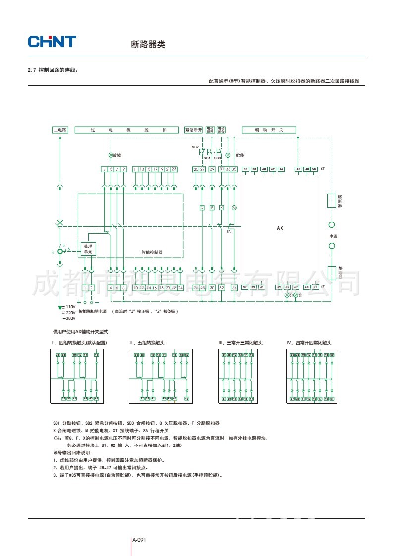 正泰 万能式断路器 na1-2000-1600/1500m/3p电动抽屉式ac220v