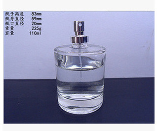 厂家定做110ml圆柱形高档香水瓶 卡口香水瓶 晶白料香水玻璃瓶
